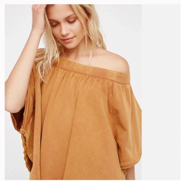 Free People Kiss Me Off Shoulder Top - Picture 2 of 7